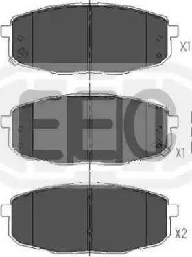 EEC BRP1555 - Kit pastiglie freno, Freno a disco autozon.pro