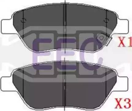 EEC BRP1521 - Kit pastiglie freno, Freno a disco autozon.pro