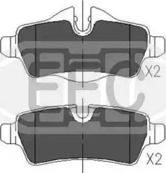 EEC BRP1648 - Kit pastiglie freno, Freno a disco autozon.pro