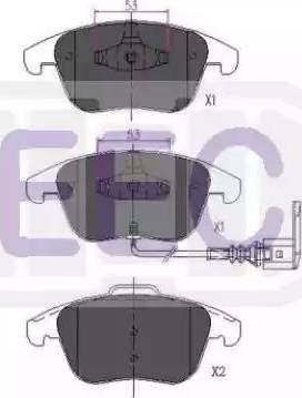 EEC BRP1651 - Kit pastiglie freno, Freno a disco autozon.pro