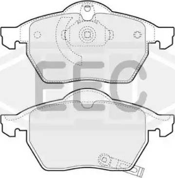 EEC BRP1064 - Kit pastiglie freno, Freno a disco autozon.pro