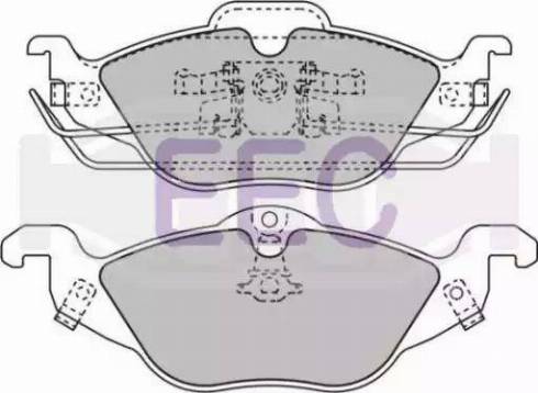 EEC BRP1022 - Kit pastiglie freno, Freno a disco autozon.pro