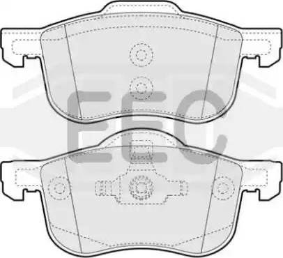 EEC BRP1075 - Kit pastiglie freno, Freno a disco autozon.pro