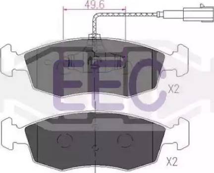 EEC BRP1845 - Kit pastiglie freno, Freno a disco autozon.pro