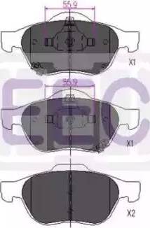 EEC BRP1351 - Kit pastiglie freno, Freno a disco autozon.pro