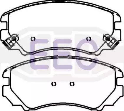 EEC BRP1384 - Kit pastiglie freno, Freno a disco autozon.pro