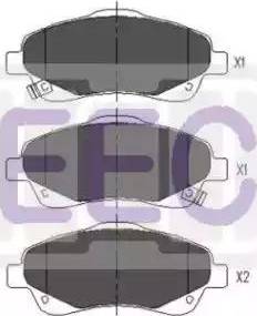 EEC BRP1333 - Kit pastiglie freno, Freno a disco autozon.pro