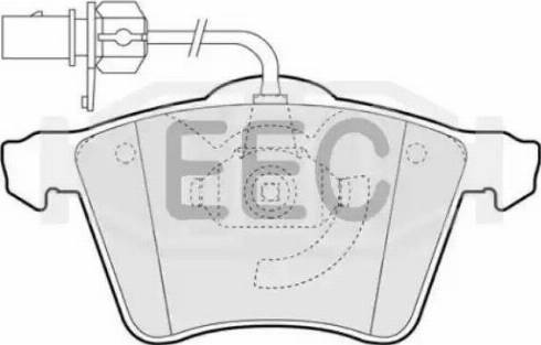 EEC BRP1323 - Kit pastiglie freno, Freno a disco autozon.pro