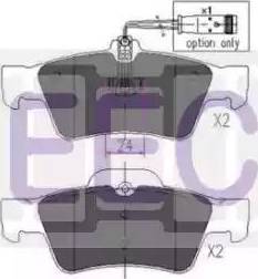 EEC BRP1322 - Kit pastiglie freno, Freno a disco autozon.pro