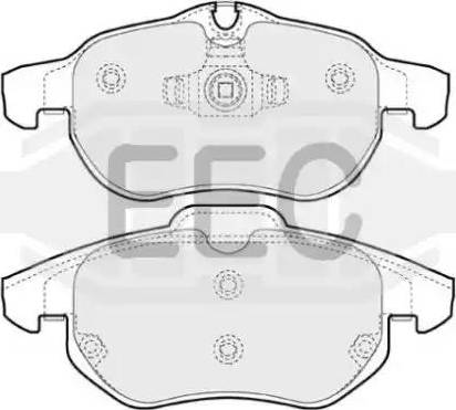 EEC BRP1248 - Kit pastiglie freno, Freno a disco autozon.pro