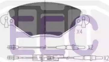 EEC BRP1259 - Kit pastiglie freno, Freno a disco autozon.pro