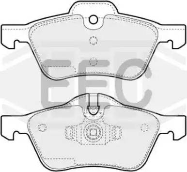 EEC BRP1257 - Kit pastiglie freno, Freno a disco autozon.pro