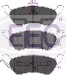 EEC BRP1218 - Kit pastiglie freno, Freno a disco autozon.pro