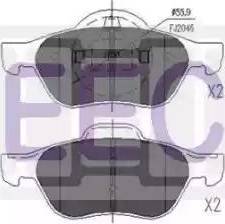 EEC BRP1270 - Kit pastiglie freno, Freno a disco autozon.pro