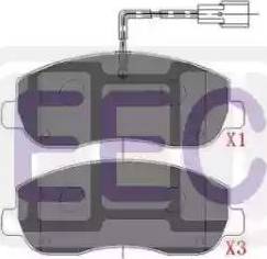 EEC BRP1797 - Kit pastiglie freno, Freno a disco autozon.pro