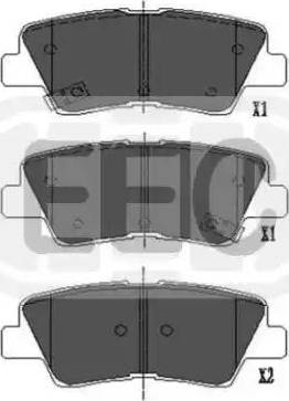 EEC BRP3001 - Kit pastiglie freno, Freno a disco autozon.pro