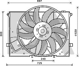 EACLIMA 33V50018 - Ventola, Raffreddamento motore autozon.pro