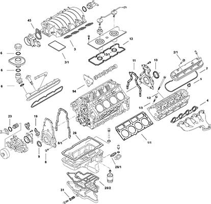 Elring LS Gen III LS1 - Kit completo guarnizioni, Motore autozon.pro