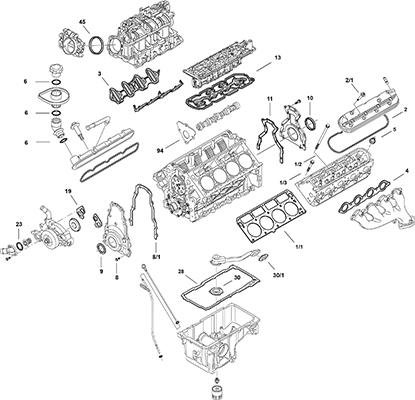 Elring LS Gen IV LH6 - Kit completo guarnizioni, Motore autozon.pro