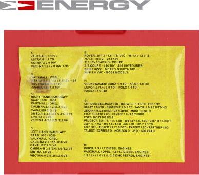 ENERGY NE00075 - Kit attrezzi d'arresto, Albero a camme autozon.pro