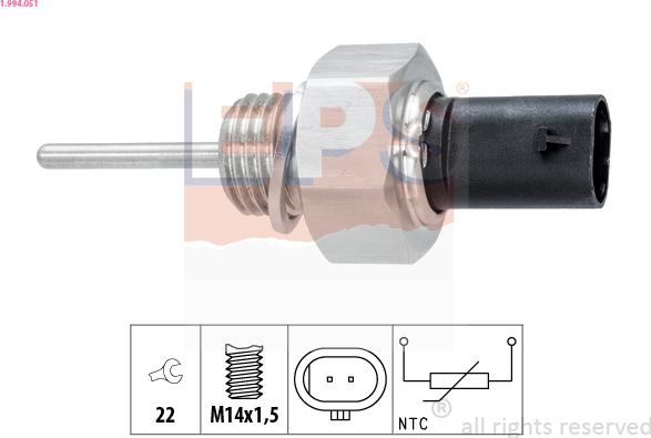 EPS 1.994.051 - Sensore, Temperatura aria aspirata autozon.pro