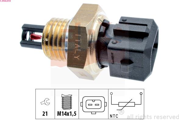 EPS 1.994.019 - Sensore, Temperatura aria aspirata autozon.pro