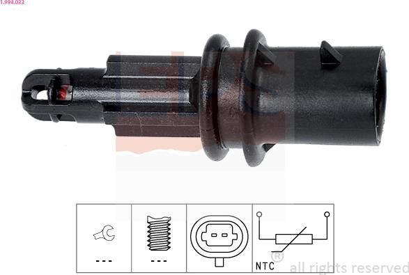 EPS 1.994.033 - Sensore, Temperatura aria aspirata autozon.pro