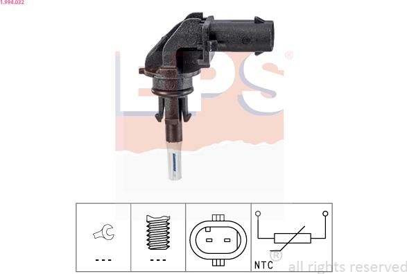 EPS 1.994.032 - Sensore, Temperatura aria aspirata autozon.pro