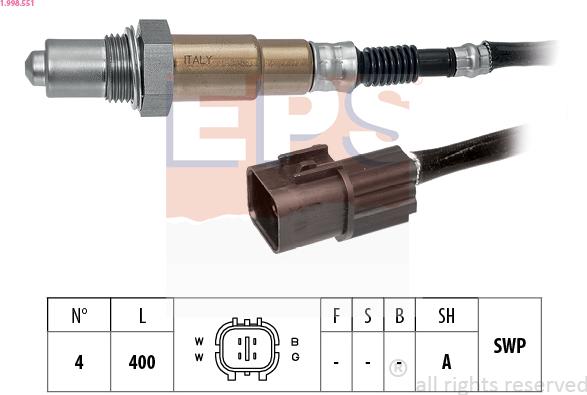 EPS 1.998.551 - Sonda lambda autozon.pro