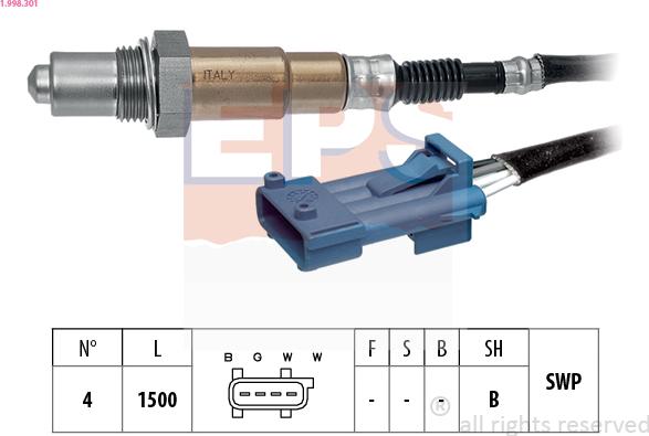 EPS 1.998.301 - Sonda lambda autozon.pro