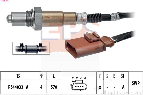 EPS 1.998.315 - Sonda lambda autozon.pro