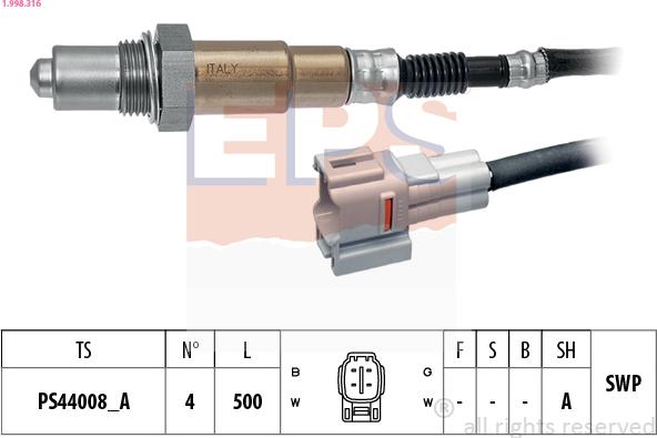 EPS 1.998.316 - Sonda lambda autozon.pro