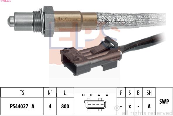 EPS 1.998.335 - Sonda lambda autozon.pro