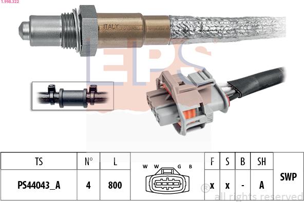 EPS 1.998.322 - Sonda lambda autozon.pro