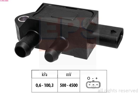 EPS 1.993.404 - Sensore, Pressione gas scarico autozon.pro