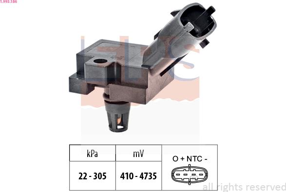 EPS 1.993.186 - Sensore pressione aria, Aggiustaggio altimetrico autozon.pro