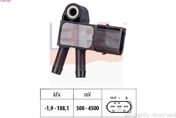 EPS 1.993.294 - Sensore, Pressione gas scarico autozon.pro