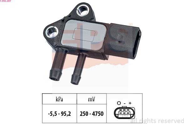 EPS 1.993.297 - Sensore, Pressione gas scarico autozon.pro