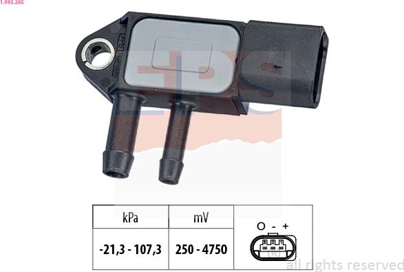 EPS 1.993.265 - Sensore, Pressione gas scarico autozon.pro