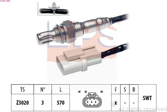 EPS 1.997.398 - Sonda lambda autozon.pro