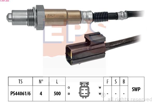 EPS 1.997.203 - Sonda lambda autozon.pro