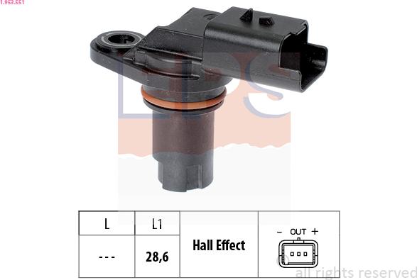 EPS 1.953.551 - Sensore, Posizione albero a camme autozon.pro