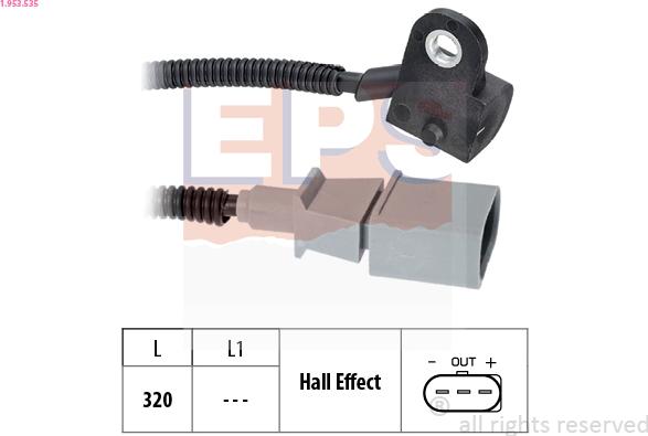 EPS 1.953.535 - Sensore, Posizione albero a camme autozon.pro