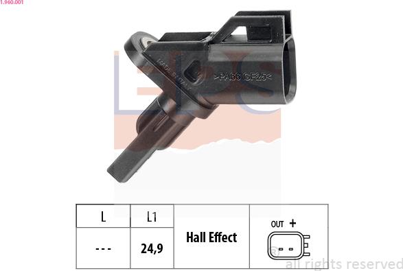 EPS 1.960.001 - Sensore, N° giri ruota autozon.pro