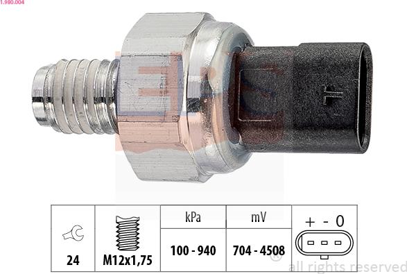 EPS 1.980.004 - Sensore, Pressione olio autozon.pro