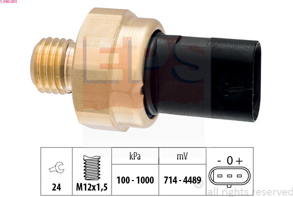 EPS 1.980.001 - Sensore, Pressione olio autozon.pro