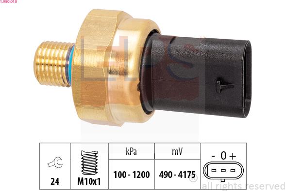 EPS 1.980.018 - Sensore, Pressione olio autozon.pro