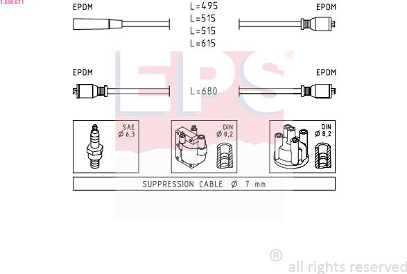 EPS 1.500.511 - Kit cavi accensione autozon.pro