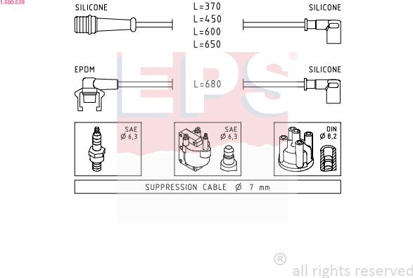 EPS 1.500.539 - Kit cavi accensione autozon.pro