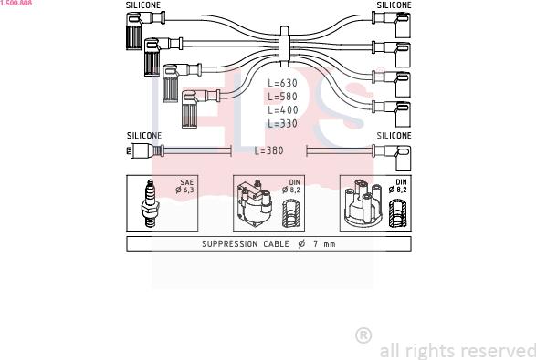 EPS 1.500.808 - Kit cavi accensione autozon.pro